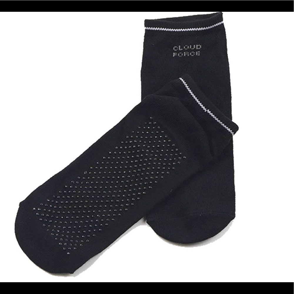 Cloud Force 10 Pack Black Yoga Barre Pilates Socks